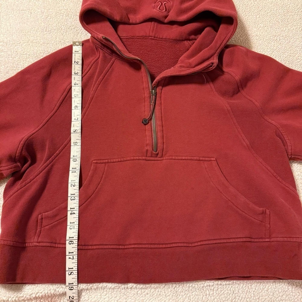 Lululemon Scuba Oversized 1/2 Zip Hoodie Sweatshirt Savannah Maroon Red Burgundy - Picture 7 of 15
